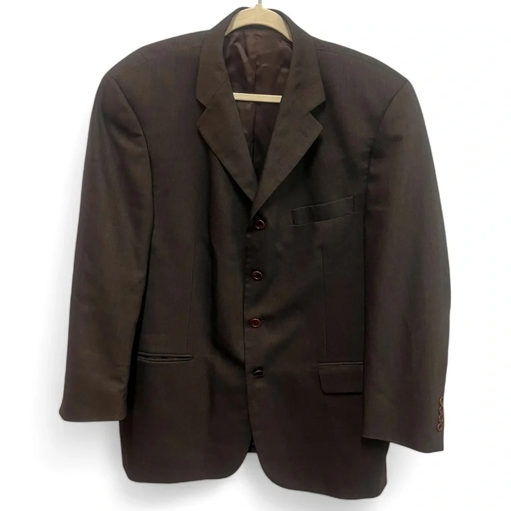 Vintage Vito Rufolo 100% wool Italian 4 button sport coat size 44R